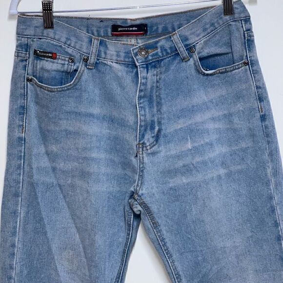 Pierre Cardin Light Wash Relaxed Straight Leg Mid Rise Mens Jeans Sz 32 R - Picture 3 of 7